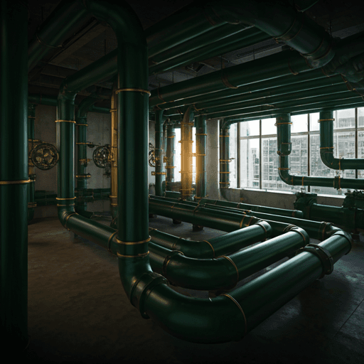 Professional commercial plumbing infrastructure